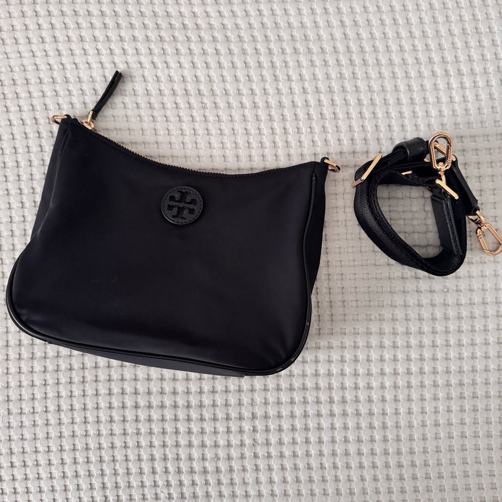 Tory Burch Black Crossbody Bag with Gold Hardware